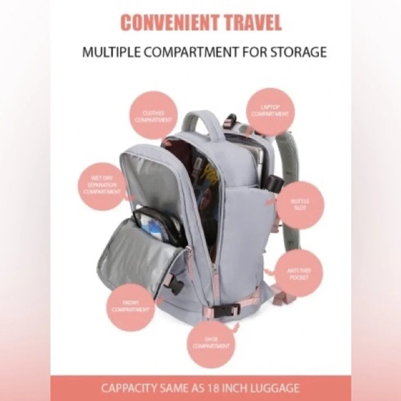 Sz 42*32cm Men Women Laptop Backpack lightweight travel Bag fit for business - Picture 5 of 10